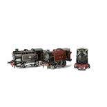 Hornby O Gauge Clockwork M3/Type 40 Tank Locomotives, one in SR green as no E126, G-VG, one LMS no