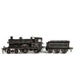 A Bing for Bassett-Lowke Gauge 1 Clockwork LNWR 'Precursor' 4-4-0 Locomotive and Tender, with 2-