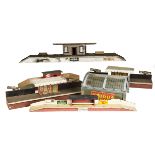 A Collection of O Gauge/OO Gauge Wooden Stations by Givjoy and Others, including Givjoy 'Euston' and