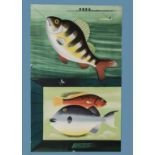 An Original London Transport Poster, Fish by Tom Eckersley dated 1954, size 1000mm x 630mm, G, a