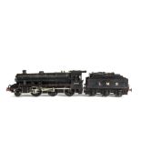 A Scratchbuilt O Gauge Electric Stanier 'Mogul' Locomotive and Tender, substantially weighted and