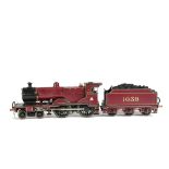 An O Gauge Electric Midland Railway 'Compound' Locomotive and Tender, possibly based on a Bassett-