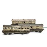 Märklin O Gauge LNWR Carriage Restoration Projects, comprising 2 baggage vans no 1436 and one