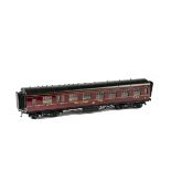 An Exley O gauge LMS Restaurant Car, in LMS crimson livery as no 4203 with fitted interior details