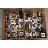 Cameras, a selection amongst which are Kodak Agfa examples and others (2 trays)