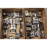 Cameras, a group of cameras, Voigtländer, Konica and more (2 trays)