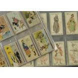 Cigarette Cards, Fiction, Players, part set Everyday Phrases by Tom Browne (14/25) together with