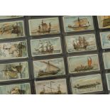 Foreign Cigarette Cards, Shipping, American Tobacco Old Ships 38 cards from Series 1 and and 2 (gd)
