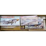 Airfix Aircraft Kits, including a F2H Banshee, a Buccaneer Mk 1, a Lightning F-1A and others, in