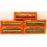 Tri-ang/Tri-ang-Hornby/early Hornby (Margate) 00 Gauge Coaching Stock, BR(S) (6), GWR (1), crimson