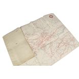 A Folder of London Transport 1930's Transport Maps, together in an officially-issued folder with