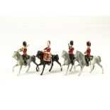 Britains 7 piece post WW2 boxed set 1720 Band of the 2nd Dragoons (Scots Greys), loose in ROAN