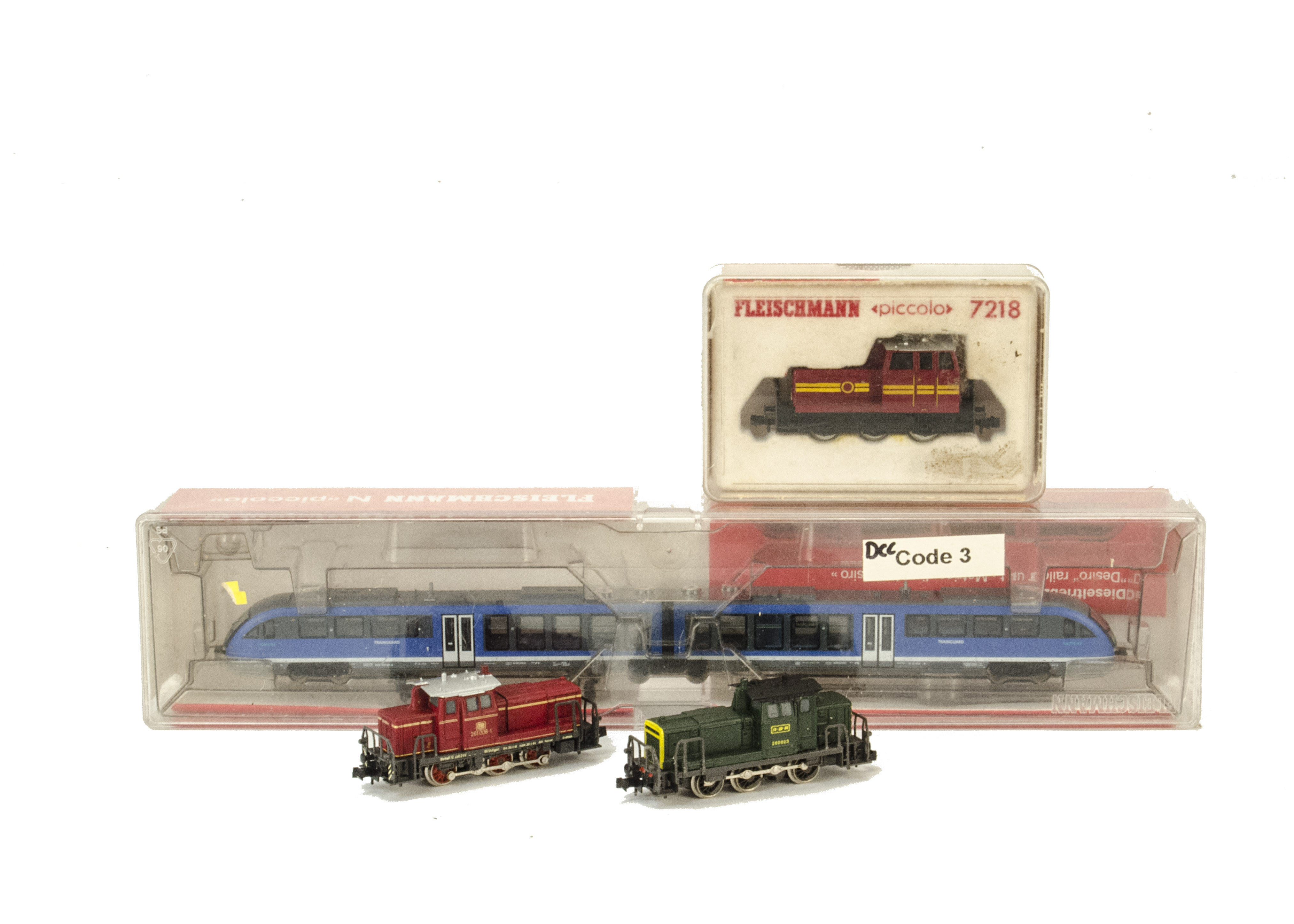 Fleischmann and Rivarossi Continental N Gauge Diesel Locomotives and Railcar Set, the Siemens '