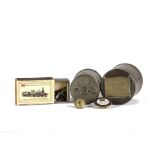 A Collection of Scottish Railway-related Railwayana, including Pay Tins with lids, GNSR no 49 and