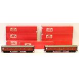 Hornby Dublo 00 Gauge Super Detailed 4078 BR maroon Sleeping Cars, all in original boxes, E, no