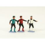 Timpo Captain Scarlet, Lieutenant Green and Colonel White, Scarlet missing 1 hand, otherwise VG, (