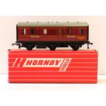 Hornby Dublo 00 Gauge 4076 Super Detailed BR maroon six wheel Brake Van 'Stove', in original late