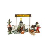 Plastic Wild West figures including Britains / Herald and Timpo Swoppets, Crescent Wild West,