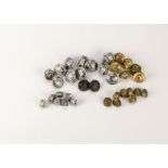 A Collection of British Railways Uniform Brass and Chrome Buttons, comprising brass 6 large and 7