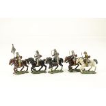 Solid recast copies of Britains / Herald ECW mounted Roundheads (13), generally G, minor wear