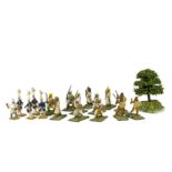 Lot of modern 25mm War Gaming figures, all painted to a reasonable standard, 14th Century Europeans,