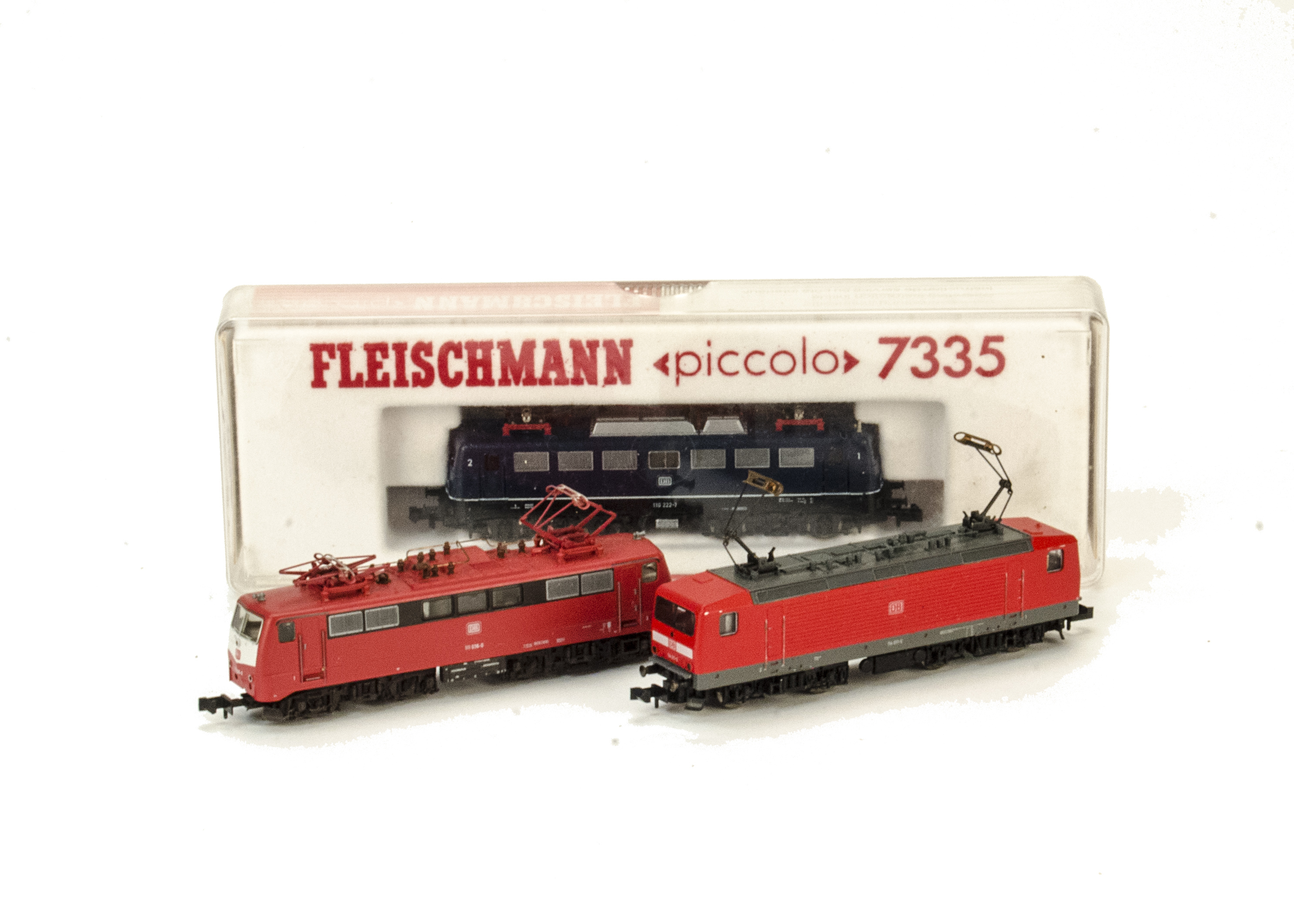 Fleischmann Continental N Gauge Electric Locomotives, Three DB Bo-Bo electrics, comprising boxed ref