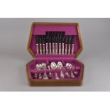 A canteen of silver plated flatware, by Smith Seymour Ltd, containing various knives, forks and