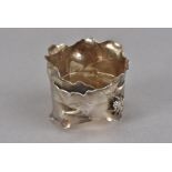 A Sterling Silver Art Nouveau Napkin ring, by George W Shiebler, New York, 1876-1910, of a folded