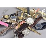 A large array of modern wristwatches, including Ben Sherman, Accurist, and many others, approx 50,