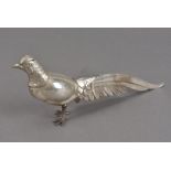 A Spanish silver model of a pheasant, approx 37g