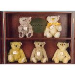 A Steiff Limited Edition British Collector's Baby Bear Set 1999-2003, in original wooden box with
