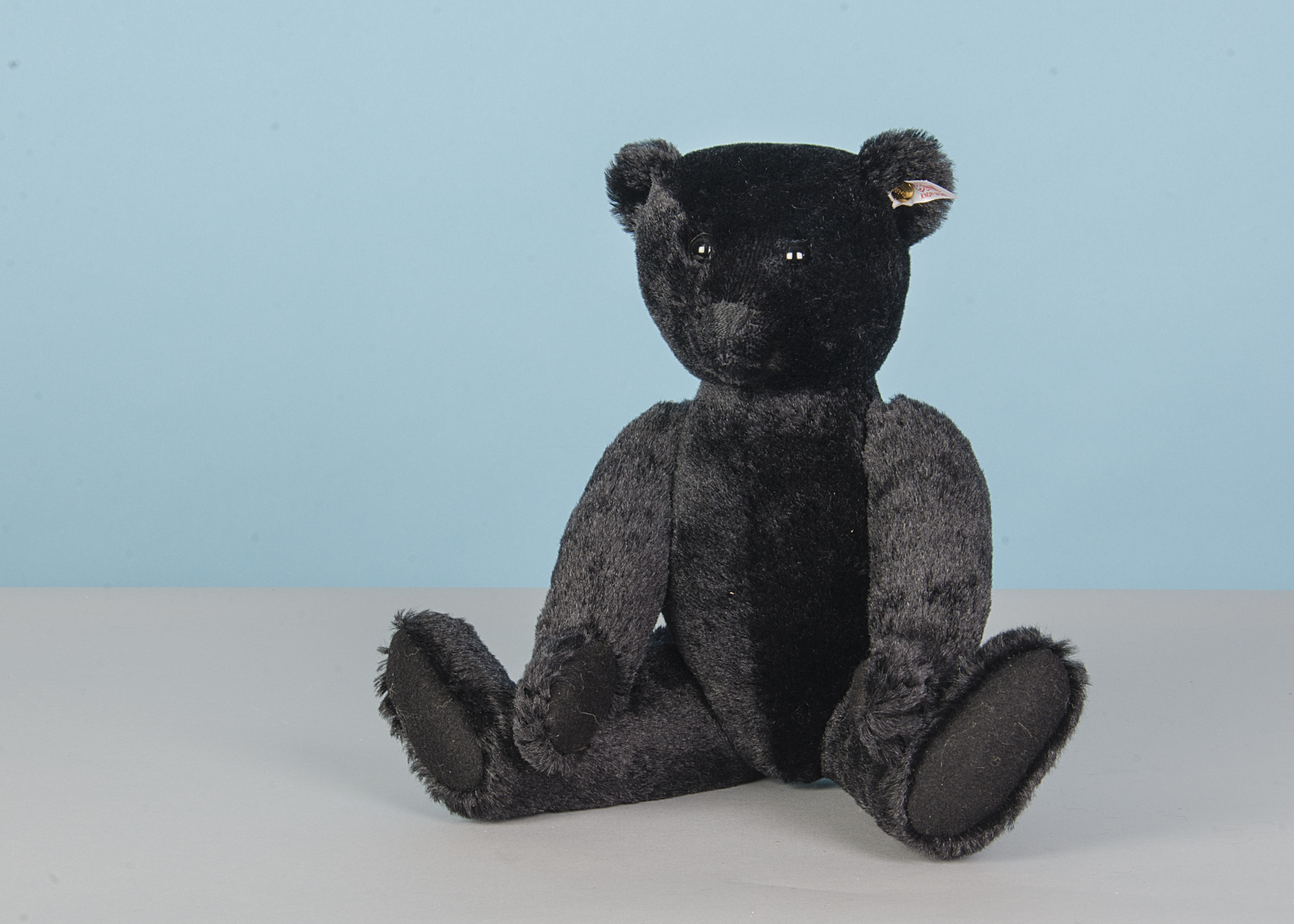 A Steiff Limited Edition for the UK Schwarzbar black teddy bear, 608 of 1500, in original box with