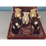 A Steiff Limited Edition British Collector's Baby Bear Set 1989-1993, in original wooden box with