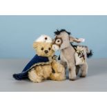 A Steiff Limited Edition Christmas Teddy Bear with little Donkey, 1871 of 3000, in original window