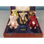 A Steiff Limited Edition British Collector's Baby Bear Set 1994-1998, in original wooden box with
