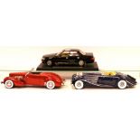 Modern Diecast 1/18 Scale Cars, including an Anson 1947 Cadillac, ERTL 1937 Cord 812 and a Maisto