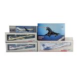 Aircraft Kits used on an N Gauge Layout, including a 1:250 scale Schabak Concorde, Daron Aircraft of