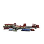 Lone Star 000 N Gauge metal push-a-long trains, including BR blue Diesel, Jinty, various Trucks,