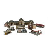 Kitbuilt N Gauge Stations, Garages and Commercial Buildings, by Tomy, Kato, Vollmer and others,