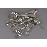 A collection of silver plated flatware, some boxed (parcel)