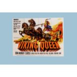 Original UK Quad Poster, Hammer Studios 1967 film The Viking Queen, with poster artwork by Tom