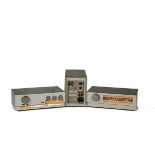 Quad Hi-Fi, Quad 303 power amplifier, Quad 33 pre amp and Quad FM 3 tuner, with power leads and