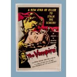 Original US One Sheet, for the 1957 film The Vampire, rolled and linen backed, in good condition