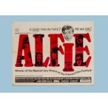 Michael Caine, US half sheet for the film Alfie, folded and in good condition, with ten lobby