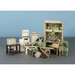 Dolls’ house kitchen furniture and chattels: including a Taylor & Barrett fridge, a Pit-a-Pat