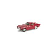 A Tekno 825 Volvo P1800, dark red body, cream interior, plated steel convex hubs, E, a few minute