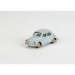 A Tekno 811 Renault 4CV, pale blue body, brown plastic wheels, steel hubs, E, a few minor marks,