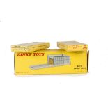 French Dinky Toys 502 Garage, yellow/grey, 41 Traffic Signs Route Set, 590 Traffic Signs Town Set,