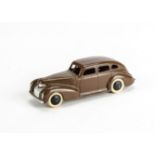 A Pre-War Dinky Toys 39e Chrysler Royal Sedan, possible unrecorded colour variation, brown body,