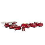 Dinky Toys Fire Engines, 955 Fire Engine, 956 Turntable Fire Escape, 25h/250 Streamline Fire